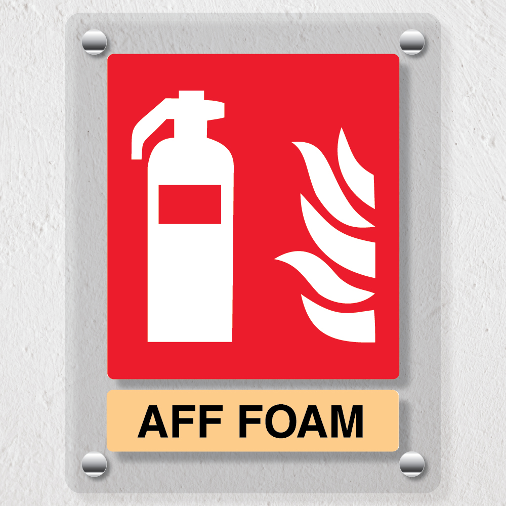 General Aff Foam Fire Extinguisher Acrylic Sign Safetysigns Less