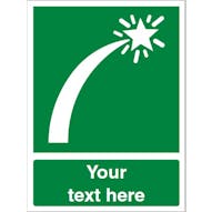 Custom Survival Craft Distress Safety Signal Safety Sign