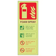 GITD Foam Spray Extinguisher ID - Portrait