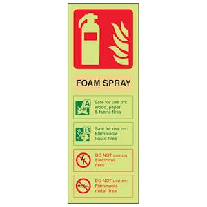 GITD Foam Spray Extinguisher ID - Portrait