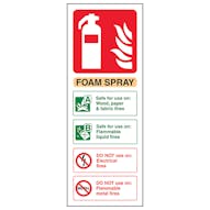 Foam Spray Fire Extinguisher - Removable Vinyl