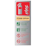 Foam Spray Fire Extinguisher - Aluminium Effect