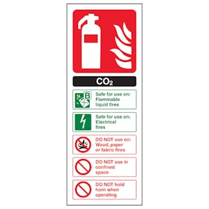 CO2 Fire Extinguisher Portrait - Removable Vinyl
