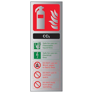 CO2 Fire Extinguisher - Aluminium Effect
