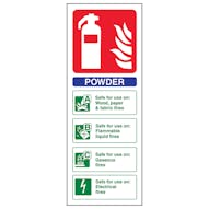 Powder Fire Extinguisher - Removable Vinyl