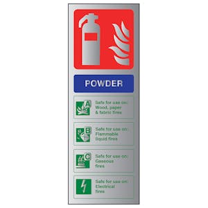 Powder Fire Extinguisher - Aluminium Effect