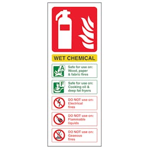 Wet Chemical Fire Extinguisher - Removable Vinyl
