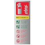 Wet Chemical Fire Extinguisher - Aluminium Effect