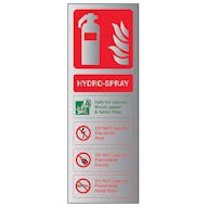 Aluminium Effect - Hydro-Spray Fire Extinguisher