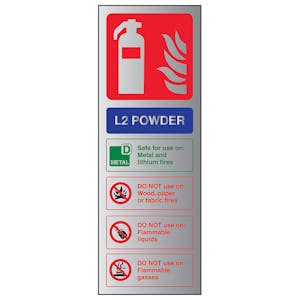 L2 Powder Fire Extinguisher - Aluminium Effect