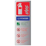 L2 Powder Fire Extinguisher - Aluminium Effect