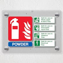 Powder Fire Extinguisher - Acrylic Sign