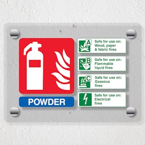 Powder Fire Extinguisher - Acrylic Sign