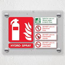 Hydro-Spray Fire Extinguisher - Acrylic Sign