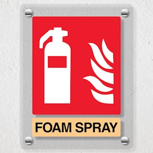 General Foam Spray Fire Extinguisher - Acrylic Sign