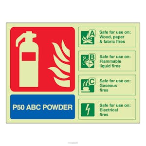 GITD P50 ABC Powder Extinguisher - Landscape