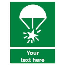 Custom Rocket Parachute Flare Safety Sign