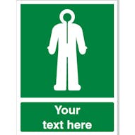 Custom Survival Clothing Safety Sign