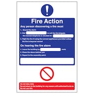 General Fire Action Telephone - Removable Vinyl