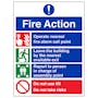 4 Point Fire Action Notice - Do Not Use Lift