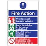 A4 - 4 Point Fire Action Notice