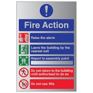 Aluminium Effect - Fire Action Raise Alarm...