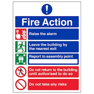 5 Point Fire Action Notice/Do Not Take Risks