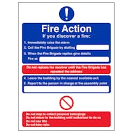 Fire Action - If You Discover A Fire