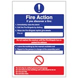 A4 - Fire Action - If You Discover A Fire