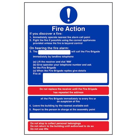 Fire Action - If You Discover A Fire/On Hearing Alarm
