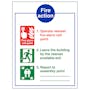 3 Point Fire Action Notice/Operate Nearest Fire Alarm
