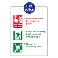 A4 - 3 Point Fire Action Notice/Operate Nearest Fire Alarm