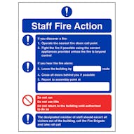 Fire Action - Fire Instructions For Staff