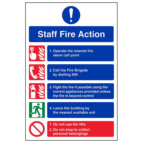 Staff Fire Action Notice Staff Fire Action Notice