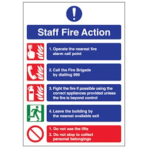 A4 - Staff Fire Action Notice