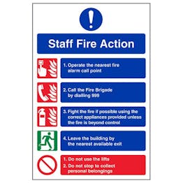 Eco-Friendly Staff Fire Action Notice