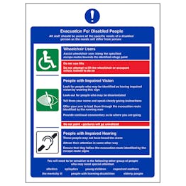 Evacuation For Disabled People - Portrait