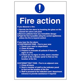 Hospital/Nursing Fire Action - On Hearing The Alarm