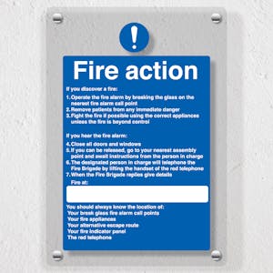 Nursing Fire Action - If You Hear The Fire Alarm - Acrylic Sign