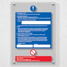 Hospital/Nursing First Action - Day/Night Staff - Acrylic Sign