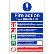 Multilingual Fire Action - If You Discover A Fire