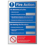 Fire Action Notice On Discovery/Only Attempt - Aluminium Effect
