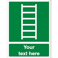 Custom Escape Ladder Safety Sign