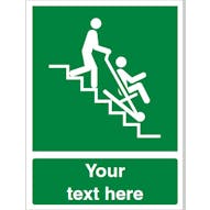 Custom Evacuation Chair Safety Sign