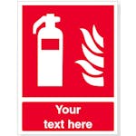 Custom Fire Extinguisher Safety Sign