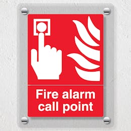 Fire Alarm Call Point - Portrait - Acrylic Sign 