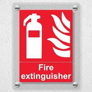Fire Extinguisher - Portrait - Acrylic Sign