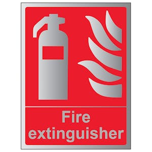 Fire Extinguisher - Portrait - Aluminium Effect