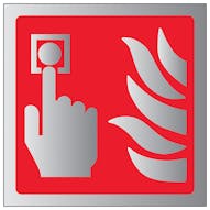 Aluminium Effect - Fire Alarm Symbol