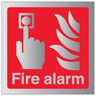 Aluminium Effect - Fire Alarm - Square